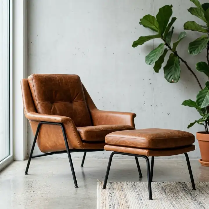 Chair with complex legs perfectly isolated from warehouse background original 2